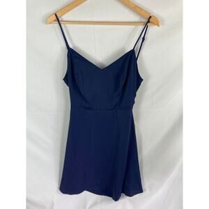 NWT Altar'd State Bow Back Sleeveless Mini Dress Navy Size Medium